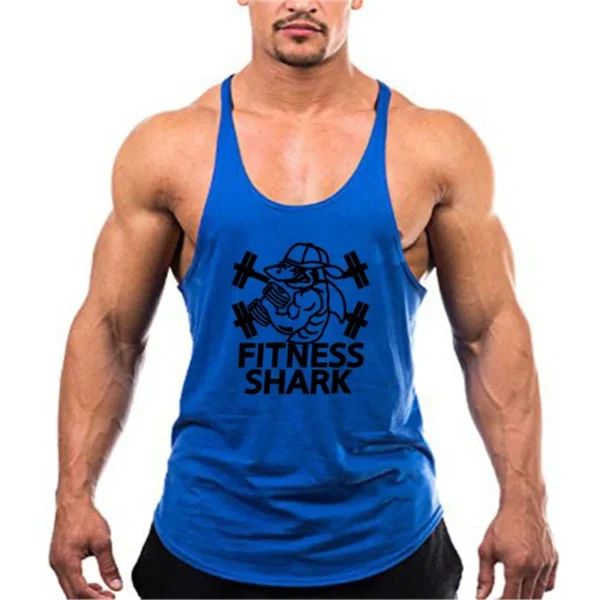 Summer Cotton Breathable Suspender Y-back Vests Gym Fitness Sleeveless Bodybuilding Sport Shirts Mens Workout Muscle Tank Tops - Image 6