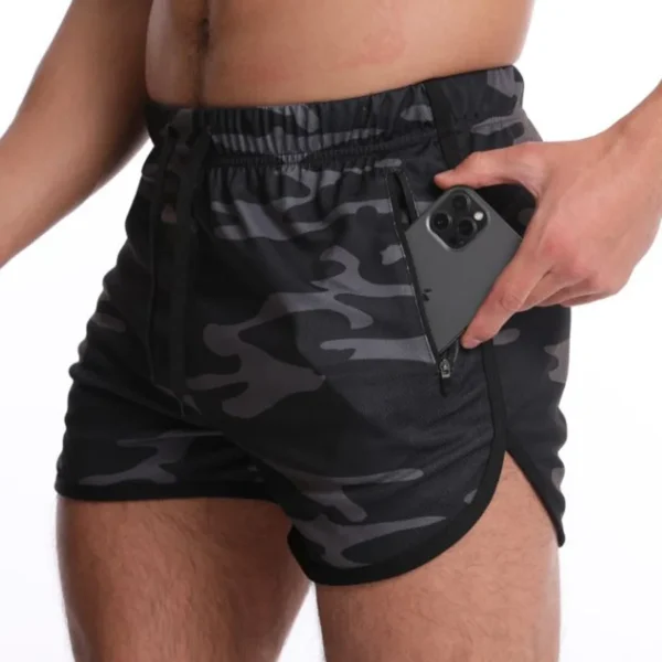 Summer Quick Dry Men's Sports Running Shorts Fitness Beach Short Pants Sportswear Gym Training Workout Shorts Compression Shorts - Image 3