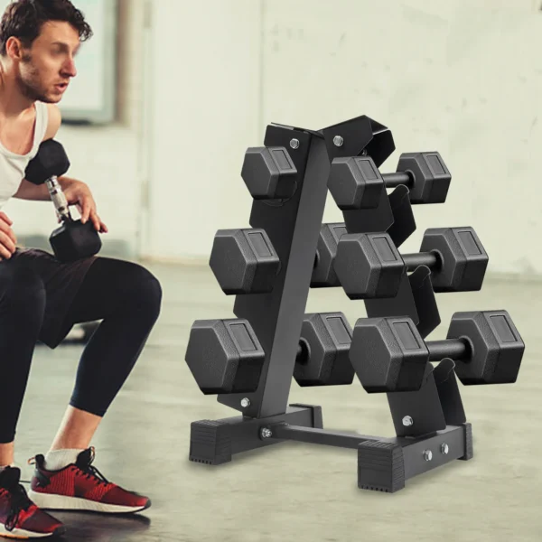 Dumbbell Rack Stand Only, Weight Rack for Dumbbells Compact A-Frame Home Gym Space Saver (176 Weight Capacity) - Image 2