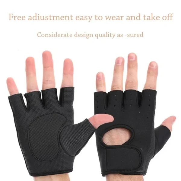 Women Men Fitness Gym Gloves Weightlifting Gloves Half Finger Breathable Non-slip Gel Pad Bodybuilding Training Dumbbells Gloves - Image 3