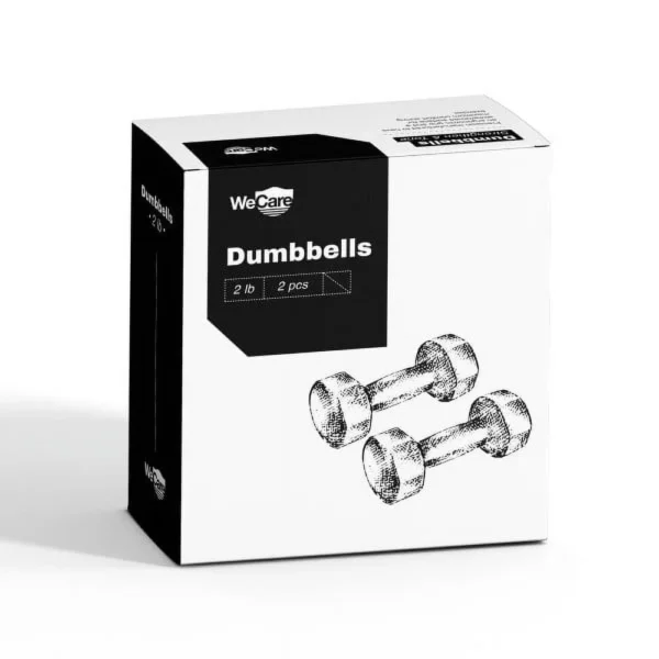 2lb Neoprene Hex Dumbbells Anti-Slip Anti-Roll Hand Weights Home Gym Resistance Training Fitness Workout - Image 3