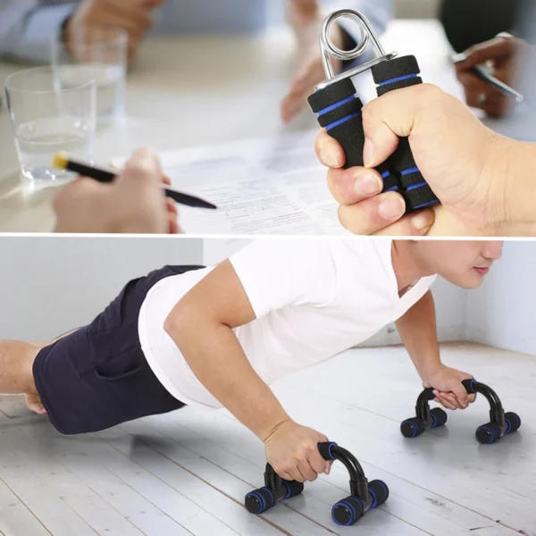 5-In-1 AB Wheel Roller Kit with Push-Up Bar Jump Rope Hand Gripper and Knee Pad Abdominal Core Carver Fitness Workout - Image 5