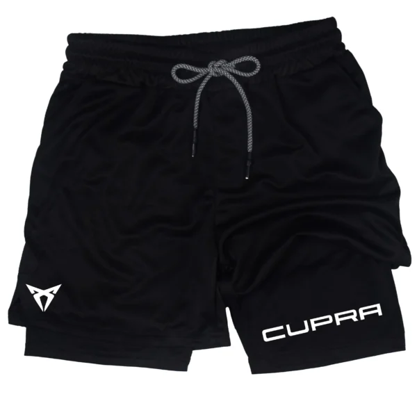 Men's Two-in-one Sports Shorts Breathable Casual Quick-dry Double-layer Workout Shorts Summer Running Sportswear Fitness Apparel