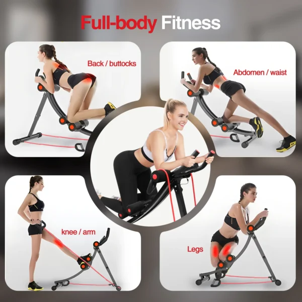 GIKPAL Foldable Ab Machine Ab Workout Equipment for Home Gym,Core & Abdominal Trainer Fitness Equipment Max 440lbs LCD Display - Image 3