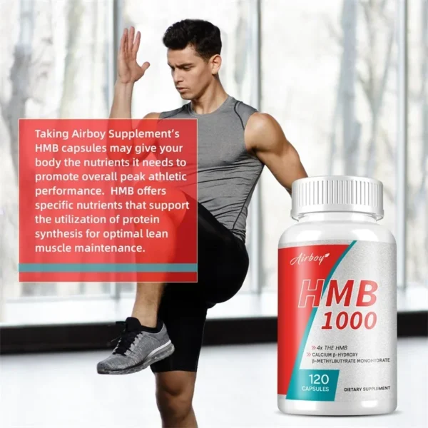 HMB Male Energy Booster - for Increased Muscle Mass and Athletic Strength, Energy Supplement, Endurance, Non-GMO - Image 4