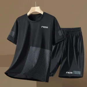 2025 summer new men's 3D printed short sleeve suit fitness tennis sportswear round neck short sleeve T-shirt shorts men's wear