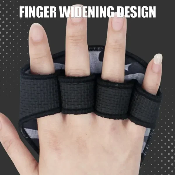 Gym Hand Grips 4 Fingers Neoprene Workout Grips The Alternative To Weight Lifting Gloves For Calisthenics Weightlifting Pull-Ups - Image 2