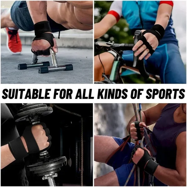 Training Sport Gloves Weightlifting Gloves for Men Women Body Building Gym Half Finger Non-Slip Hand Wrist Palm Protector Gloves - Image 4