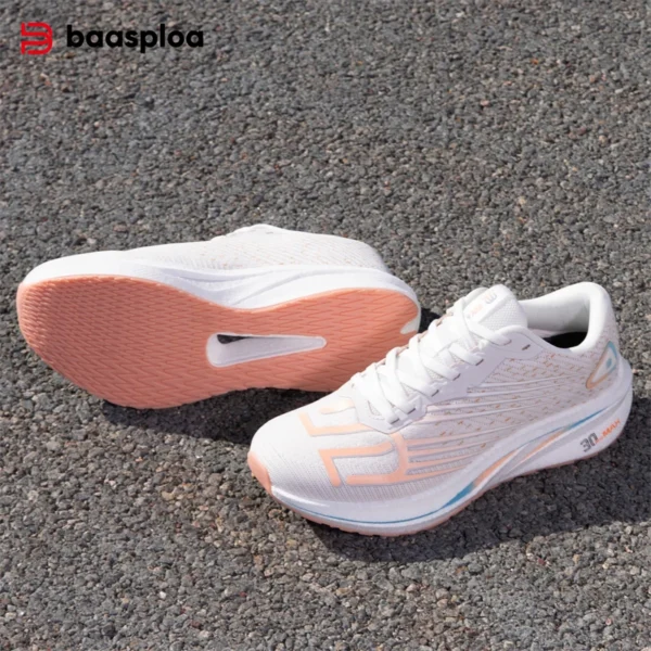 Baasploa Women Professional Running Shoes Outdoor Carbon Plate Non Slip Sports Shoes Female Casual Breathable Jogging Sneakers - Image 4