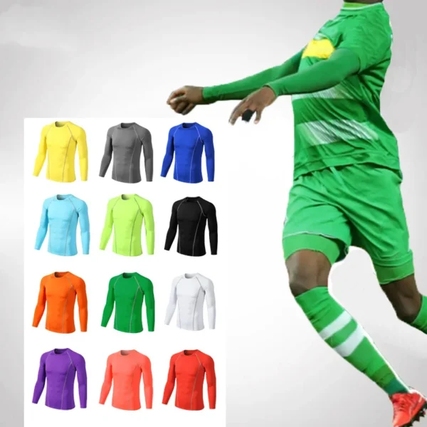 Men Women Kids Children Boy Girl Compression Running Long T Shirt Fitness Sport Basketball Football Gym Sportswear Clothes B1004 - Image 2