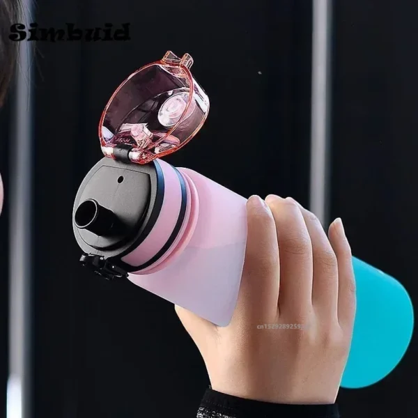 500ml/650ml/1000ml Sports Water Bottle Leak Proof Colorful Plastic Cup Drinking for Outdoor Travel Portable Gym Fitness Jugs - Image 4