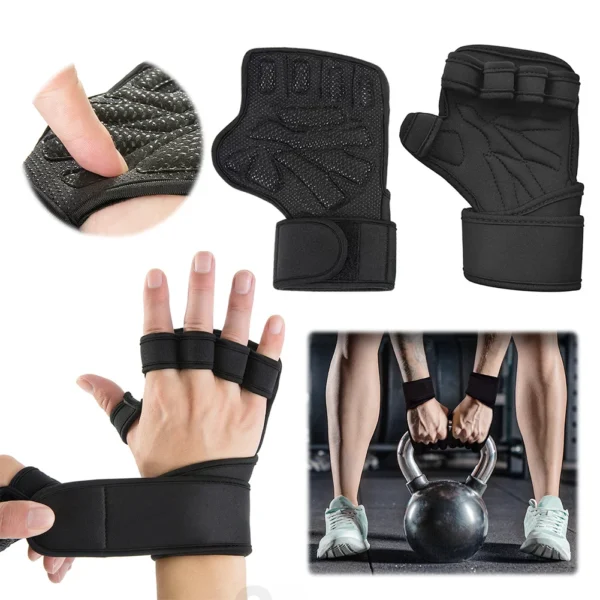 Weight Lifting Training Gloves with Wrist Support Workout Gloves Non Slip Neoprene Gym Gloves for Gymnastics Pull Ups - Image 5