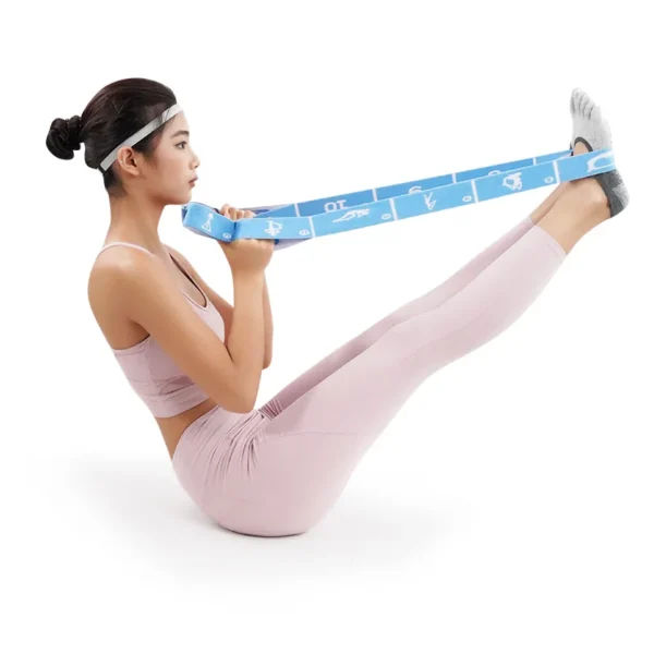 Multi-Functional Slimming Resistance Bands Yoga Strap Elastic Band 8/10/12 Grids for Latin Training, Dance, Pilates, Gymnastics - Image 2
