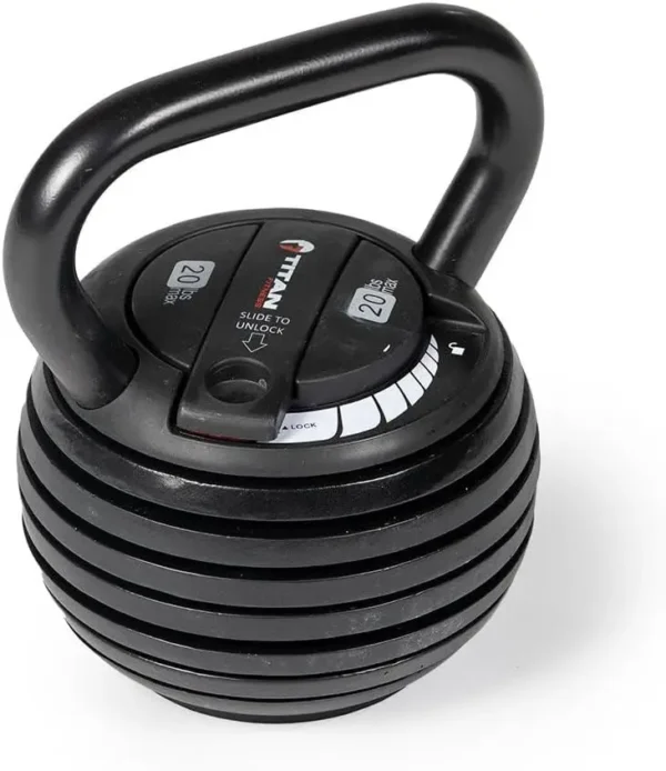 5 LB-20 LB Adjustable Kettlebell Weight Set, 6 Drop Cast Iron Plates, Full Body Exercise Home Gym, Weightlifting, Conditioning,