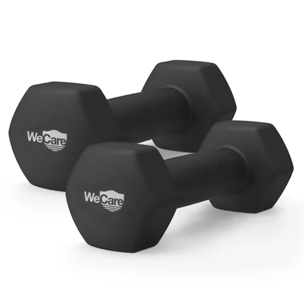 2lb Neoprene Hex Dumbbells Anti-Slip Anti-Roll Hand Weights Home Gym Resistance Training Fitness Workout - Image 2