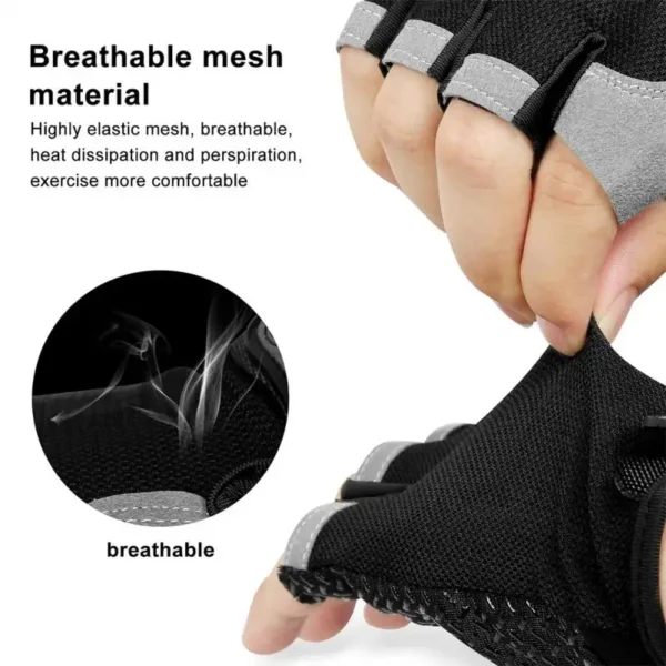 Half Finger Cycling Gloves Men Women Anti Slip Shock Breathable Summer Bicycle Gloves Fingerless Sports Gym Training Bike Gloves - Image 3