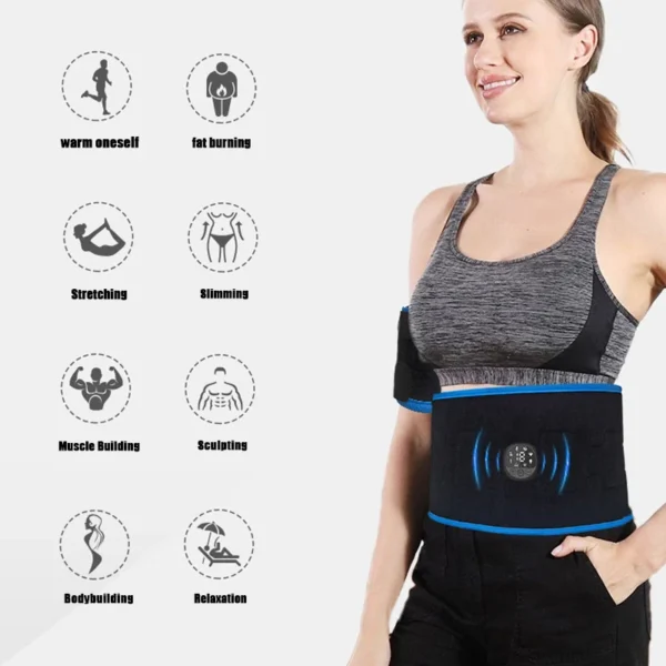 EMS Muscle Stimulator Abdominal Toning Belt Fitness Training Gear Waist Ab Trainer Workout Equipment Body Slimming For Mem Women - Image 3