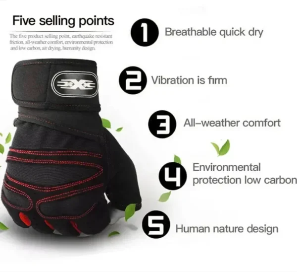 Outdoor Sport Gloves for Men Women Wrist Guard Fitness Gym Cycling Hiking Boxing Exercise Training Workout Long Wrist Fingerless - Image 5