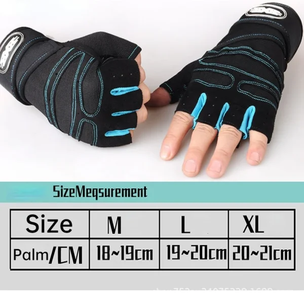 Gym Gloves Fitness Heavyweight Training Gloves Men Women Body Building Half Finger Non-Slip Gloves Wrist Weightlifting Sports - Image 4