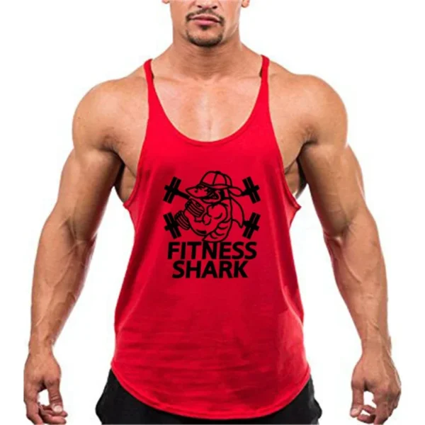 Summer Cotton Breathable Suspender Y-back Vests Gym Fitness Sleeveless Bodybuilding Sport Shirts Mens Workout Muscle Tank Tops - Image 3