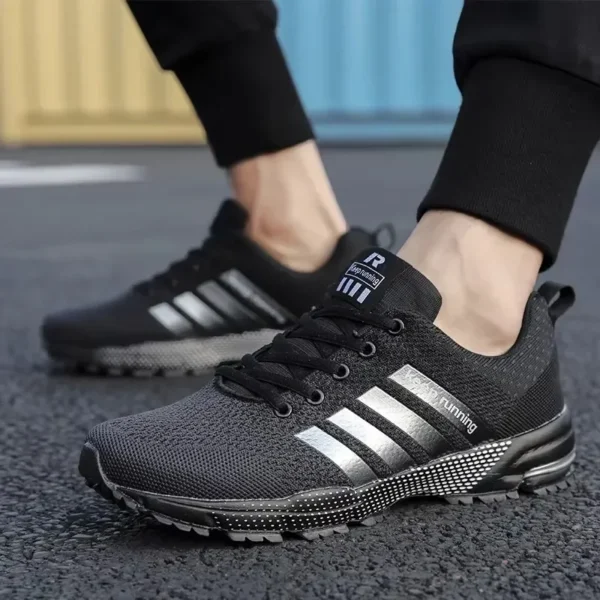 Men's Explosive Street Eye Catching Design Board Shoes with Unique Color Matching Breathable Comfortable Anti Slip Walking Shoes - Image 4