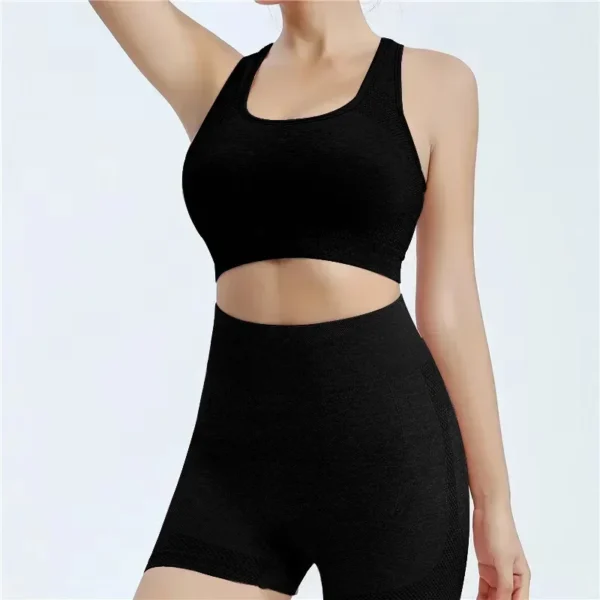 Yoga Set Gym Shorts Women Sport Bras Brassiere Workout Tops for Women Yoga Clothes Fitness Leggings Gym Set Seamless Yoga Sets - Image 3