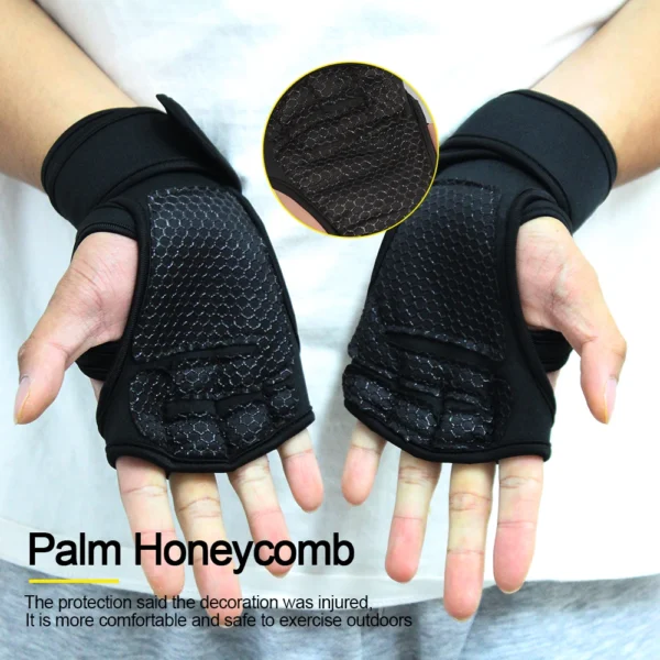Training Sport Gloves for Men Women Workout Gloves Fitness Body Building Weightlifting Gym Hand Wrist Palm Protector Gloves - Image 3