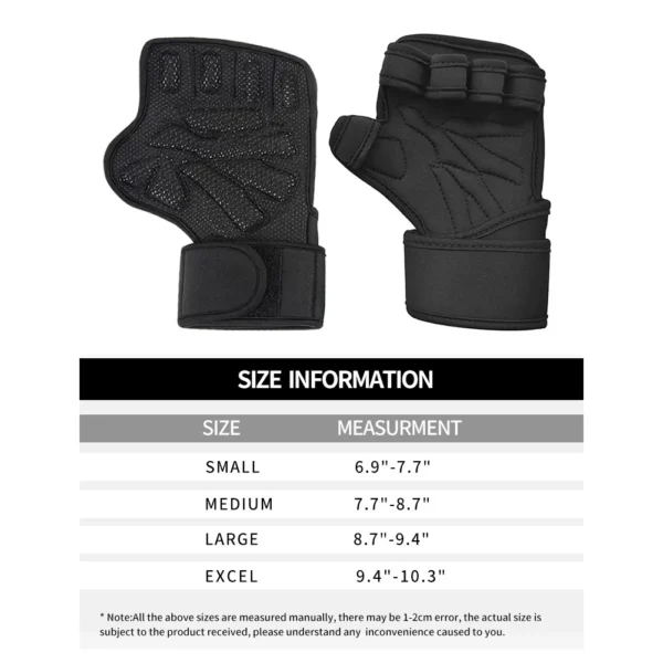 Weight Lifting Training Gloves with Wrist Support Workout Gloves Non Slip Neoprene Gym Gloves for Gymnastics Pull Ups - Image 6