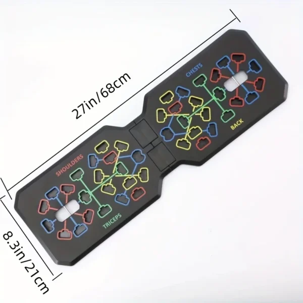Portable Multifunctional Push-up Board Set With Handles Foldable Fitness Equipment For Chest Abdomen Arms And Back Training - Image 2