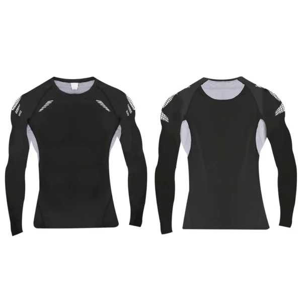 Men‘s Compression Shirts Quick Dry Stretch Shirts Sport Fitness Cycling Running T-Shirts Workout Training Underwear Gym Clothing - Image 4