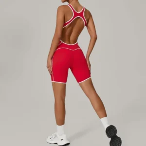 Summer New Gym Romper Casual Outdoor Sports Jumpsuit Hollow Open Back Yoga Suit Dance Sports Bodysuit Hip Lift Workout Yoga Sets